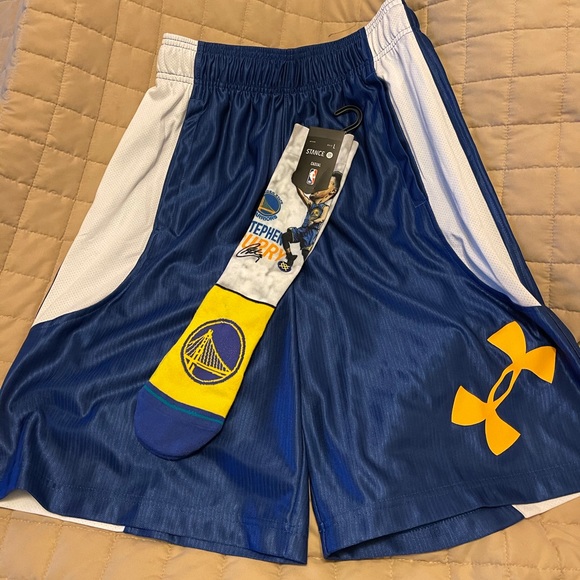 Steph Curry Stance Socks Under Armour Shorts - Picture 1 of 12